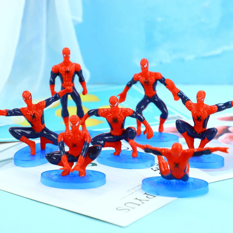 1set Spiderman Theme Cake Decoration Toppers Super Hero Paper Cupcake Topper Birthday Party for Kids Boy Decorations - купить по