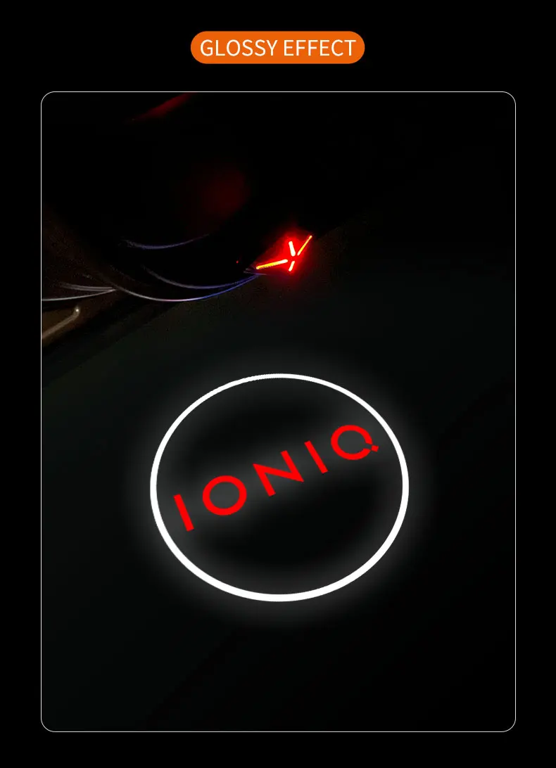 Для Hyundai IONIQ 5 6 7 двери автомобиля Предупреждающий приветственный свет