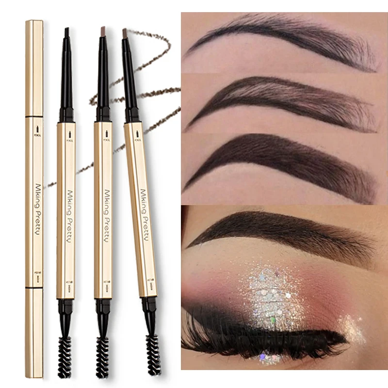 5 Colors Double Head Eyebrow Pencil Long Lasting Waterproof 