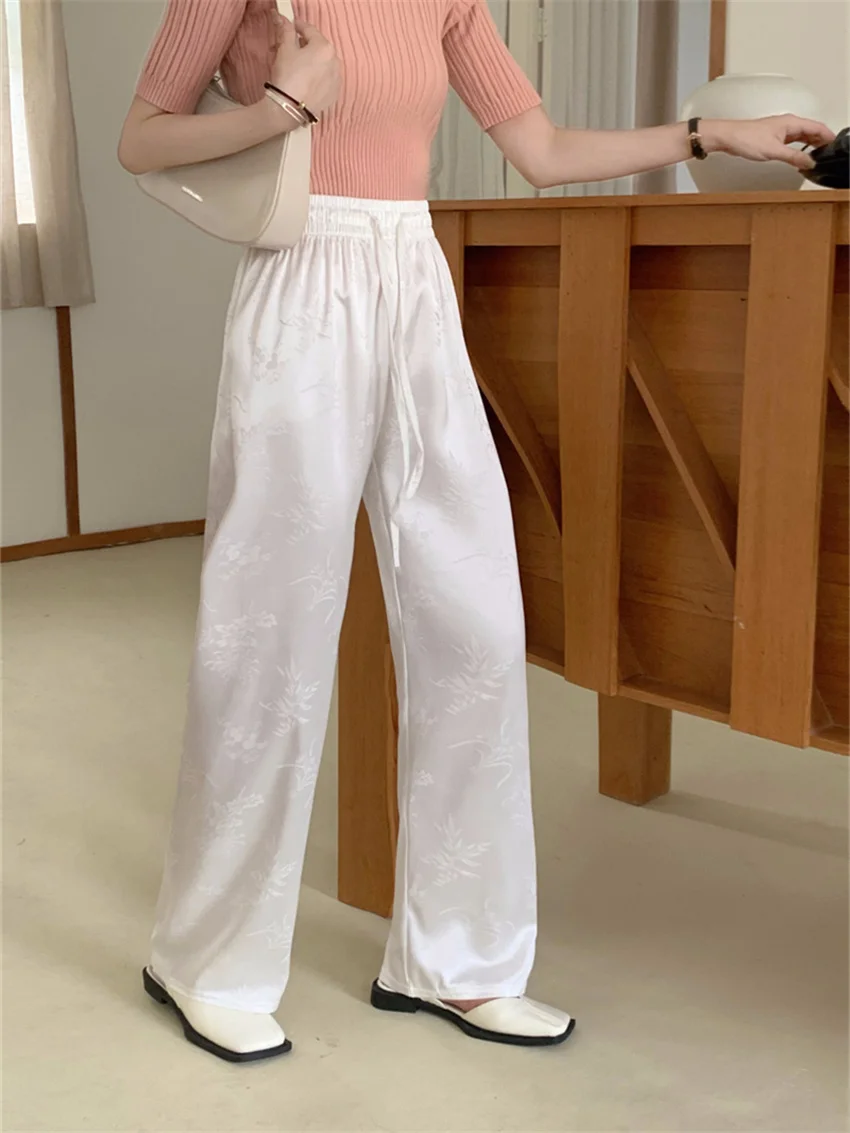 Брюки Alien Kitty женские с широкими штанинами шикарные повседневные Прямые узкие