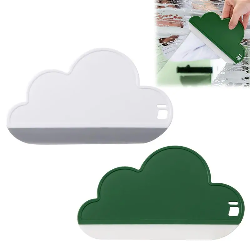 2pcs Soft Silicone Cloud Wiper Board Squeegee Glass Water Blade Scraper Household Cleaning Tools For Mirror Countertop |