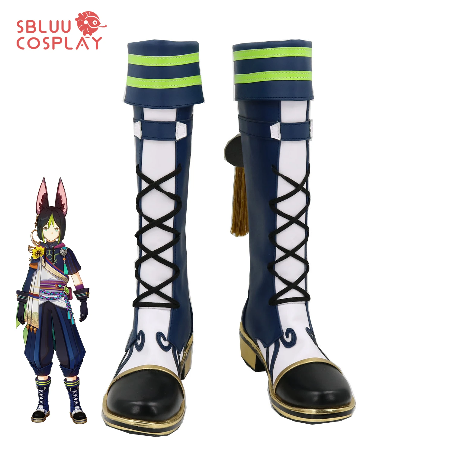 

SBluuCosplay Game Genshin Impact Cosplay Tighnari Cosplay Shoes Boots