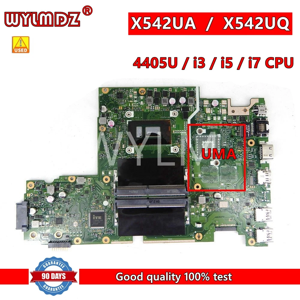 

X542UA i3 / i5 / i7 CPU Mainboard For Asus X542U X542UR X542UQ X542UN X542URR X542UA laptop Motherboard Tested