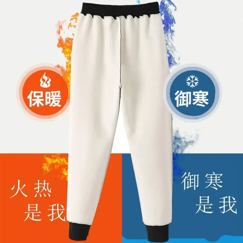 

2023 осенние и зимние длинные штаны из плюша, повседневные штаны для женщин среднего и пожилого возраста, эластичные спортивные толстовки с высокой талией