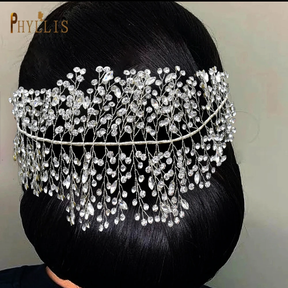 

A424 Luxury Bridal Hairband Baroque Headdress for Women Tiara Prom Girl Crystal Wedding Hair Accessories Rhinestone Headband