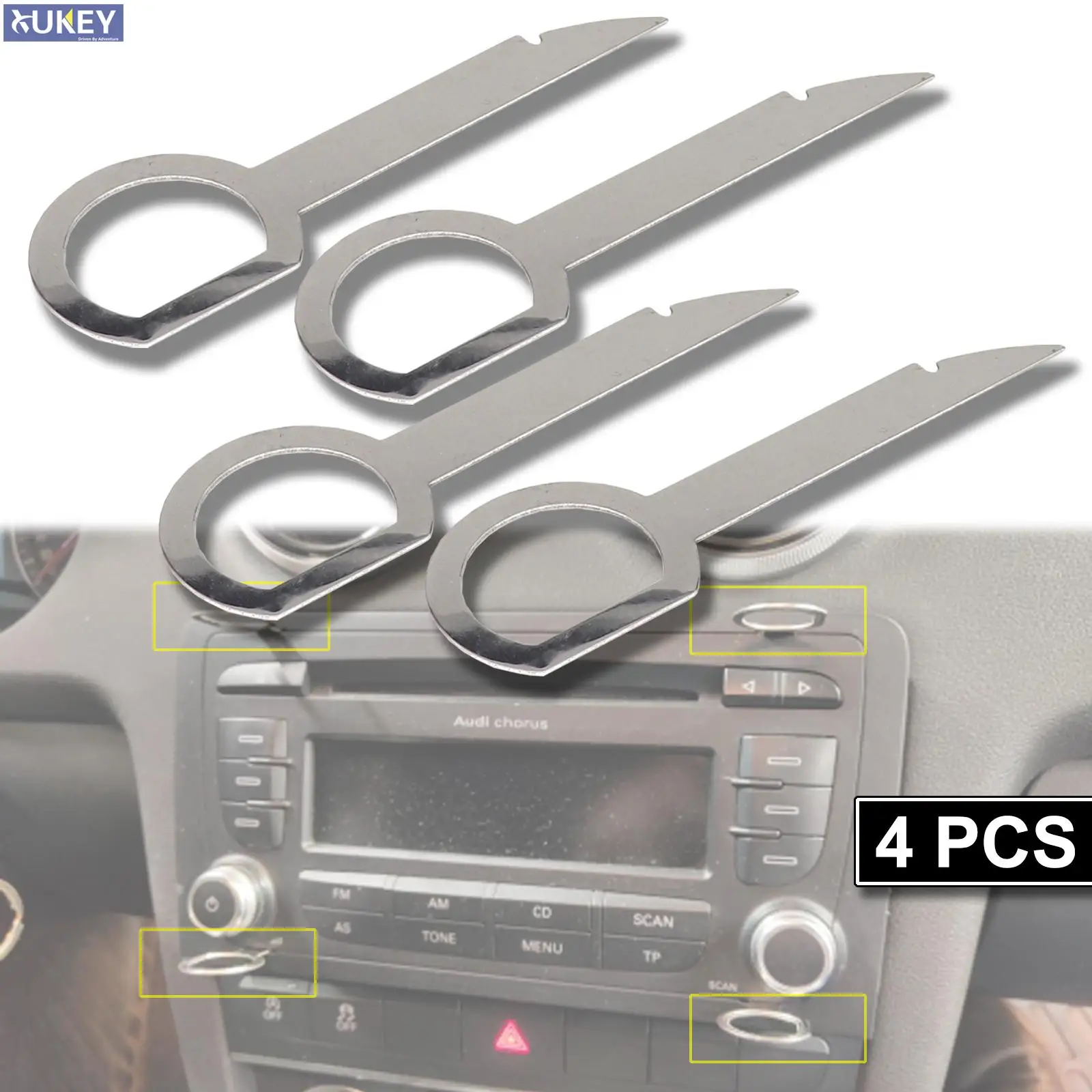 

4x для Ford VW Tourareg Audi Skoda Mercedes Benz CD стерео радио удаление экстрактор ключ открывалка инструмент для установки автомобильные аксессуары