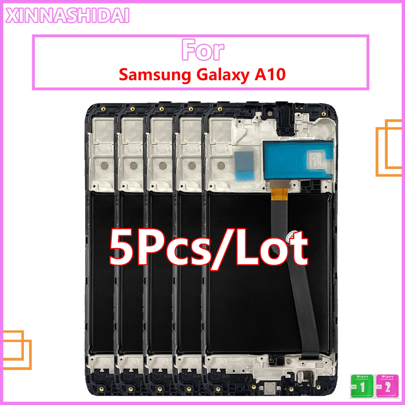 

5pcs/lot 6.2 inch LCD Dislpay Touch Screen Digitizer Assembly For Samsung Galaxy A10 A105 A105F SM-A105F LCD Display With Frame