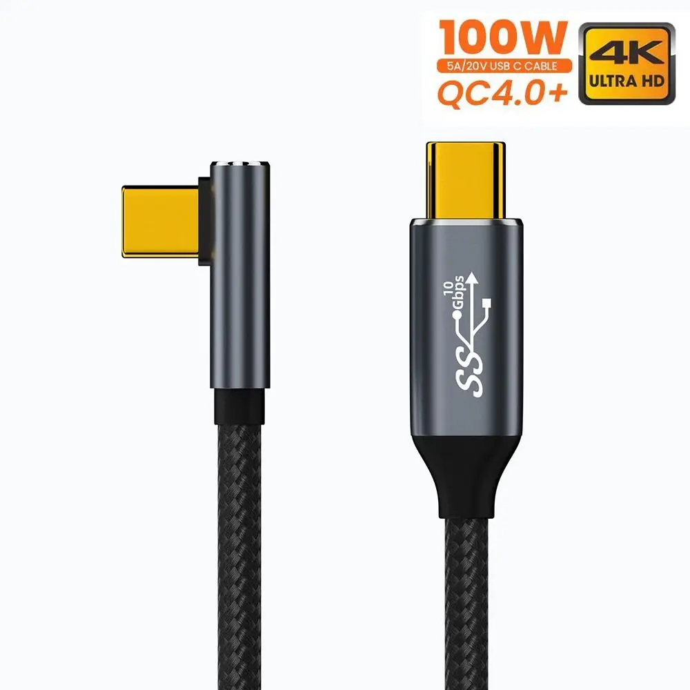 

4K 60HZ USB 3.1 Gen 2 Cable 10Gbps Male to Male Type-C to Type-C Cord Mobile Phone Emark Chip Fast Charging Line Home Office