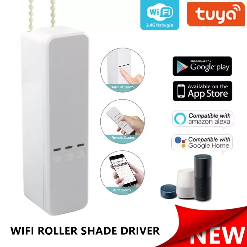 

Wifi Smart Roller Blinds Motor WiFi Shutter Curtain Shade Driver Remote Voice Control Work With Alexa Google Home