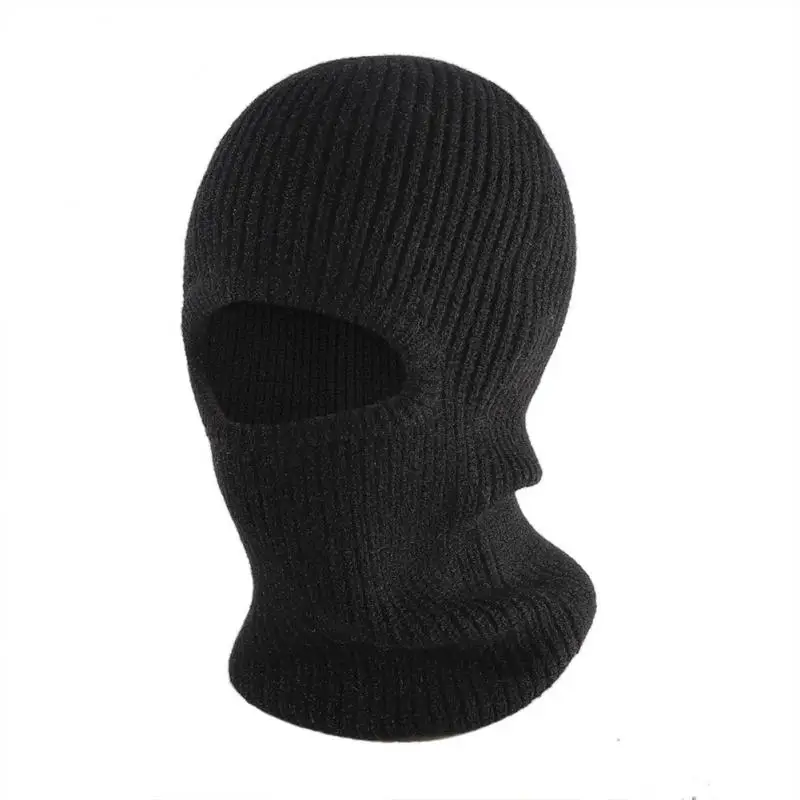 

Winter Warm Hat Double Layer Cycling Cap Windproof Sports Scarf Headwear Outdoor Knitted Wool Scarf Skiing Bicycle Mask Hat
