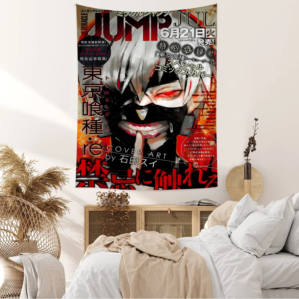 Anime T-Tokyo G-Ghoul Hanging Bohemian Tapestry Tarot Hippie Wall Rugs Dorm Japanese