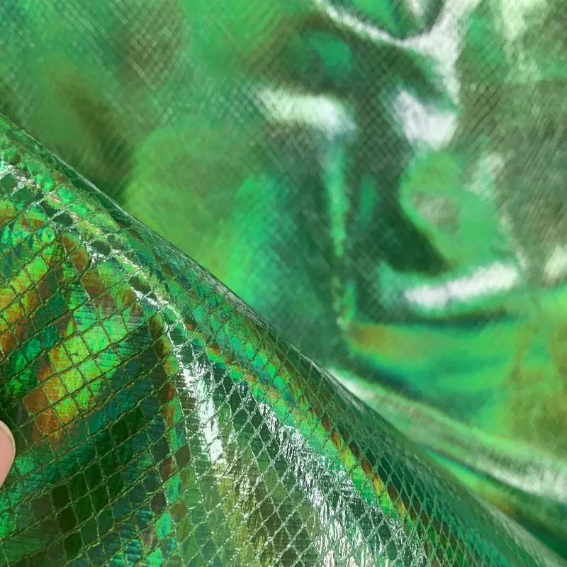 

Holographic Laser Imitate Snakeskin Pu Synthetic Leather Materials