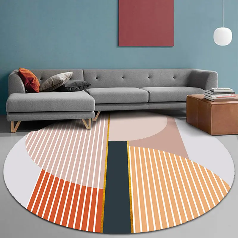 

Nordic Round Carpet Living Room Decoration Home Rugs Bedroom Area Rug Large Corridor Stain-resistant Carpets Balcony Soft Mat