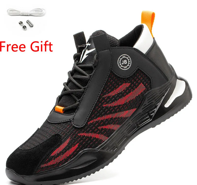

Flying Woven Work Shoes Anti-smashing Anti-piercing Safety Shoes Breathable Steel Toe Cap Protective Shoes Autumn and Winter