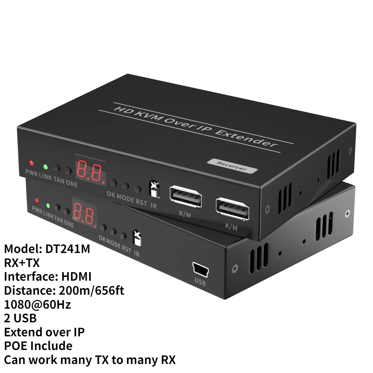 Беспроводной усилитель HDMI с RJ45 на 60/100/200 метров, 4K/1080P на 60/30Гц, аудио через Ethernet cat6/5e для PS4, Apple TV, ПК, ноутбука и HDTV.
