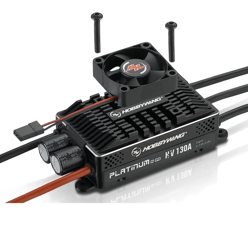 Фото Бесколлекторный регулятор скорости Hobbywing Platinum HV 130A SBEC V4 (без BEC) и 130A OPTO V4 (без BEC) для радиоуправляемых дронов, вертолетов и самолетов №2