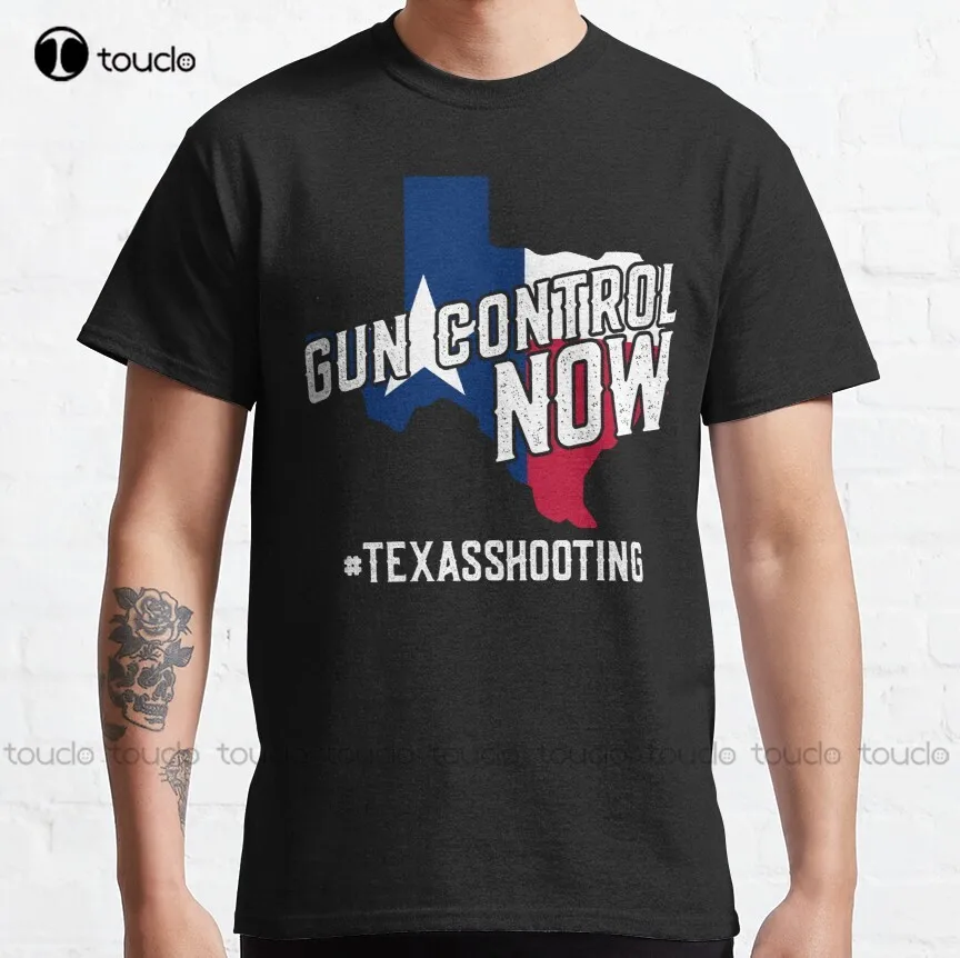 

Gun Control Now Texas Shooting Classic T-Shirt Button Up Shirt Women Custom Aldult Teen Unisex Digital Printing Tee Shirts Retro