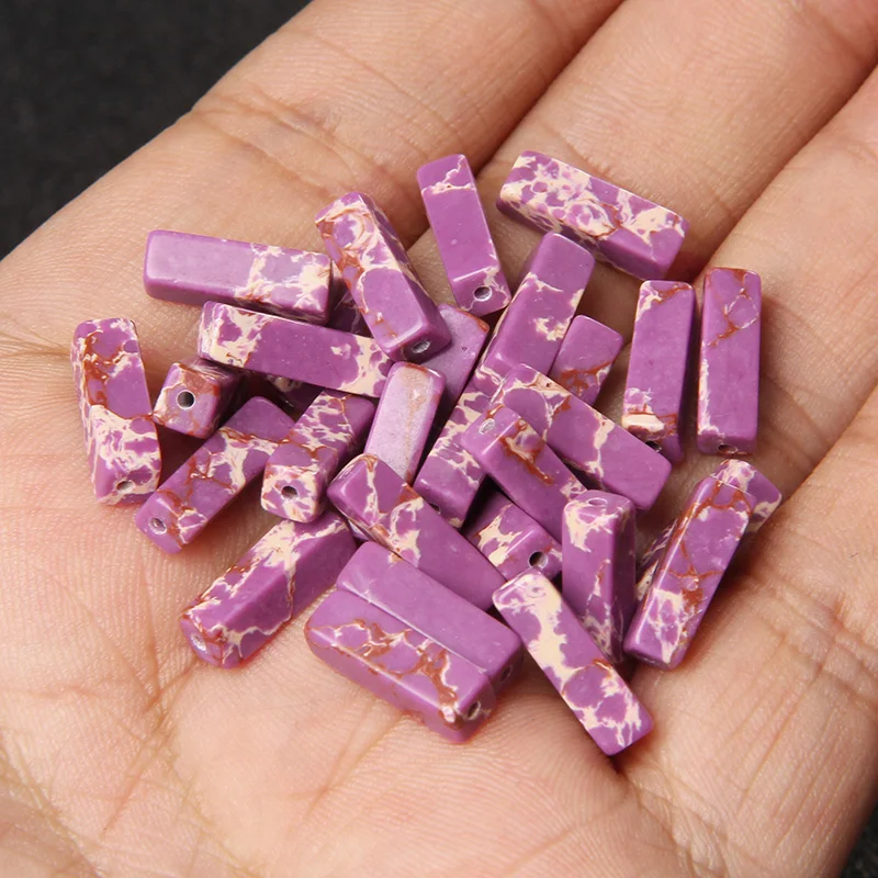 Фиолетовые Квадратные бусины бирюзовые морские осадки из ниток императорские