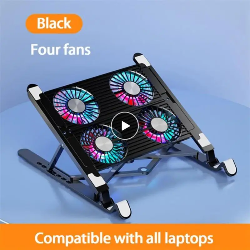 

Foldable Laptop Holder for Macbook Tablet Notebook Stand Table Cooling Pad Bracket with Radiator Silent Fan Laptop Accessories