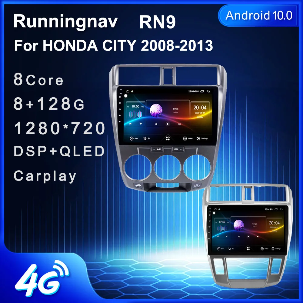 Runningnav для HONDA CITY 2008-2013 Android автомобильное радио мультимедийный видеоплеер