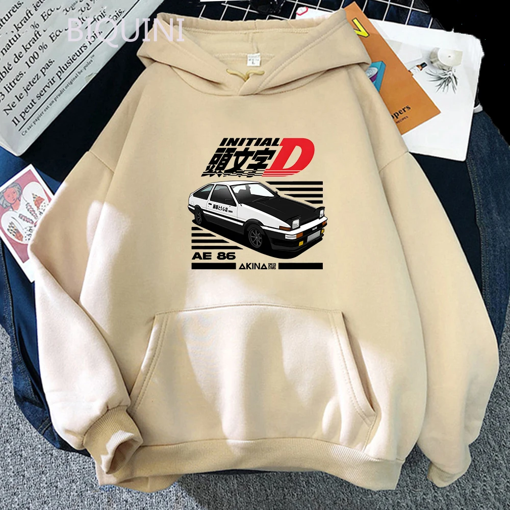 

Hot Japanese Anime Initial D AE86 Hoodies Men Kawaii Cartoon Harajuku Winter Warm Unisex Tops Streetwear Pullover Sweatshirts
