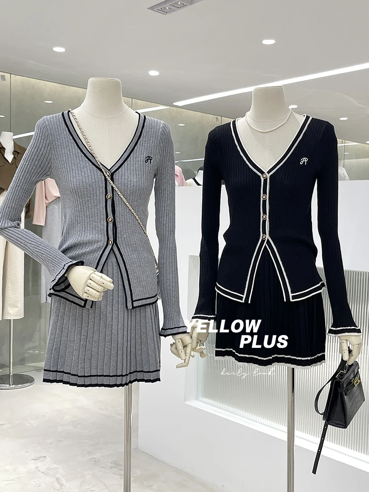 Высококачественный женский осенне-зимний вязаный шерстяной кардиган с длинным