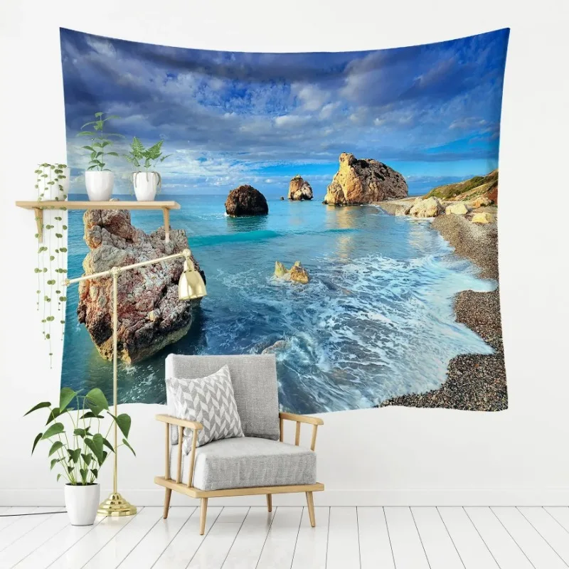 Пляжный пейзаж серии фон ткань Dahai узор гостиная спальня подвесная украшение