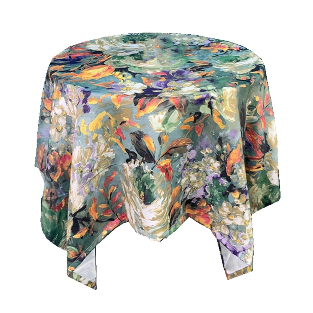 

Tablecloth Art Printing Rectangle Table Cover Oil Painting Tablecloth Tea Table Tablecloth For Indoor Outdoor Party Decoration