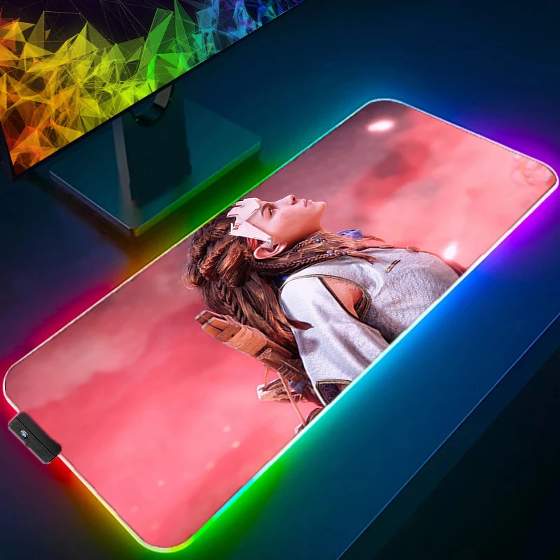 

Horizon Zero Dawn Mouse Mats Mouse Pad Rgb Large Mousepad Luminescence 900x400 Kawaii Gamer Desk Carpet Keyboard Gaming Mat Xl