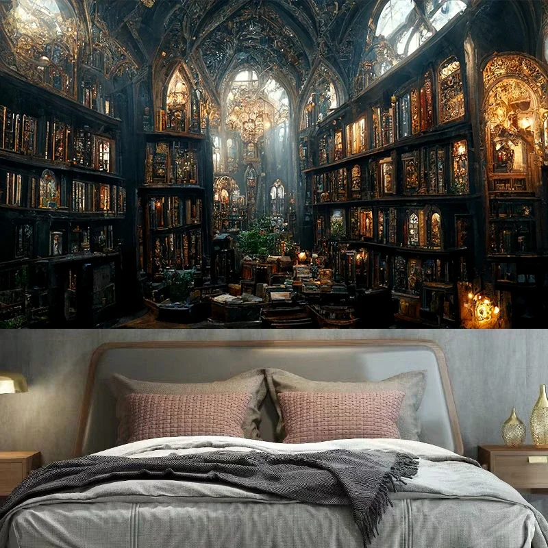 Волшебный книжный дом гобелен настенное художественное украшение подвесная