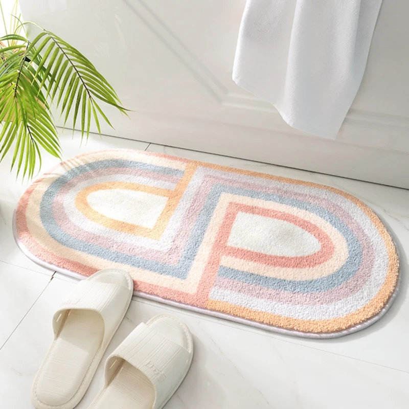 

Geometric Non-Slip Floor Mat Absorbent Living Room Bedroom Bathroom Entrance Doormat Household Washable Floor Carpet Products