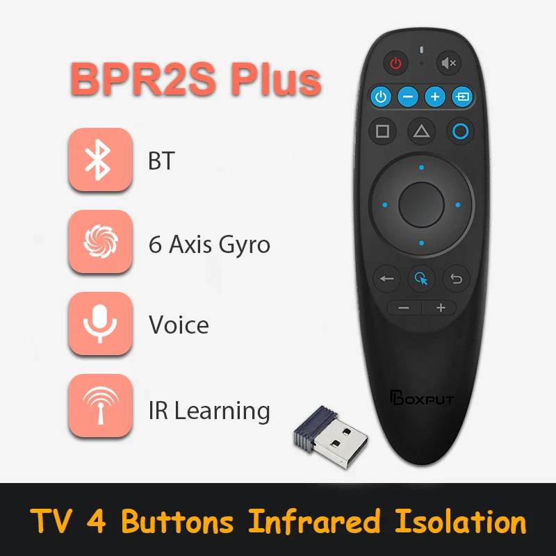 G10S BPR2S BPR2S PLUS 2.4G Wireless Smart Remote Control With Voice Gyroscope Bluetooth IR Learning Air Mouse for Android TV Box images - 6