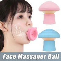 2color silicone facial masseter trainer breathing exercise anti wrinkle v face firming massage face lift up face slimming tool