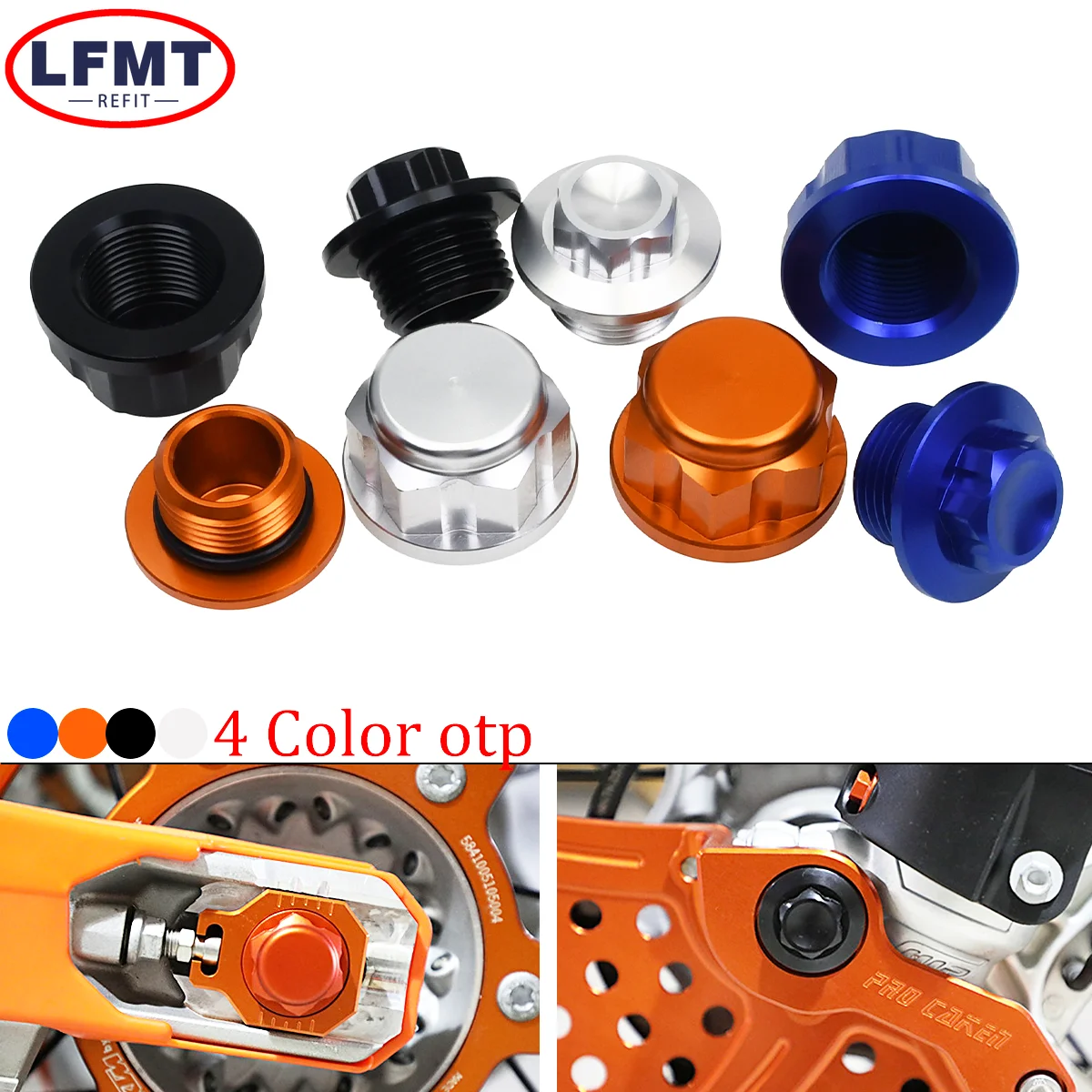 Алюминиевая фиксирующая гайка для переднего и заднего колеса CNC KTM EXC 300 250 EXC-F 350 XCW