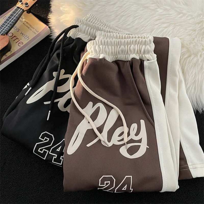 Мужские драпированные спортивные штаны в стиле хип-хоп High Street осенне-зимние с