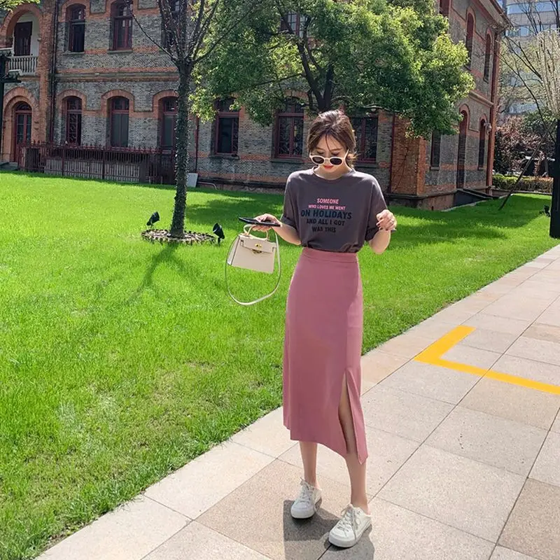 

Костюм-двойка с юбкой и высокой талией, Y2K, весна-лето 2023