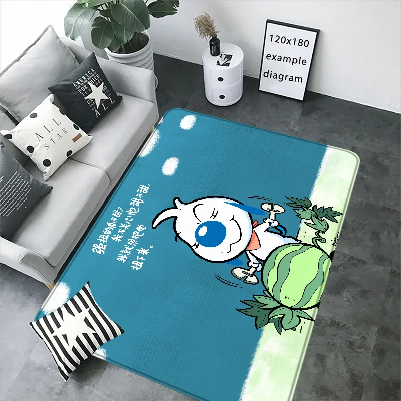 S-Simba Современный полосатый замшевый ковер с дизайном собаки противоскользящий