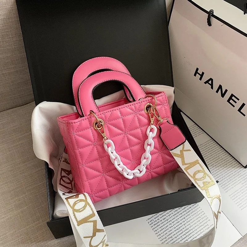 

New Women's Bags Fashion Handbag Small Square Bag PU Leather Texture Cross Bag Light Luxury Bags for Women