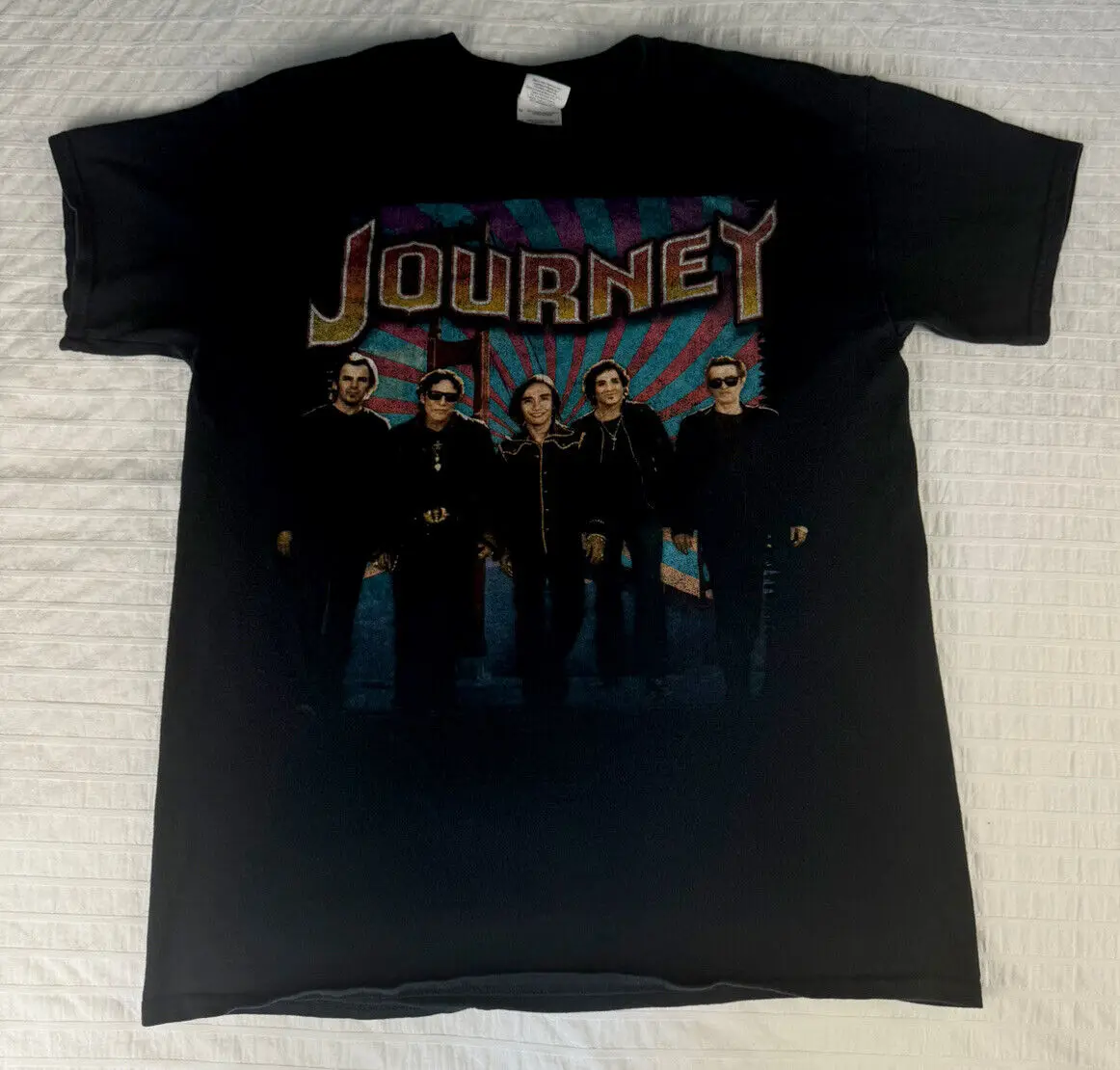 Двухсторонняя футболка Journey Band 2014 Tour средний и черный цвета с длинным или