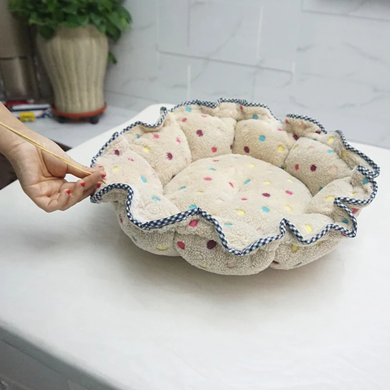 

Фланелевое Тыквенное гнездо для домашних животных, съемное и моющееся гнездо для кролика, удобное и яркое гнездо для кошек
