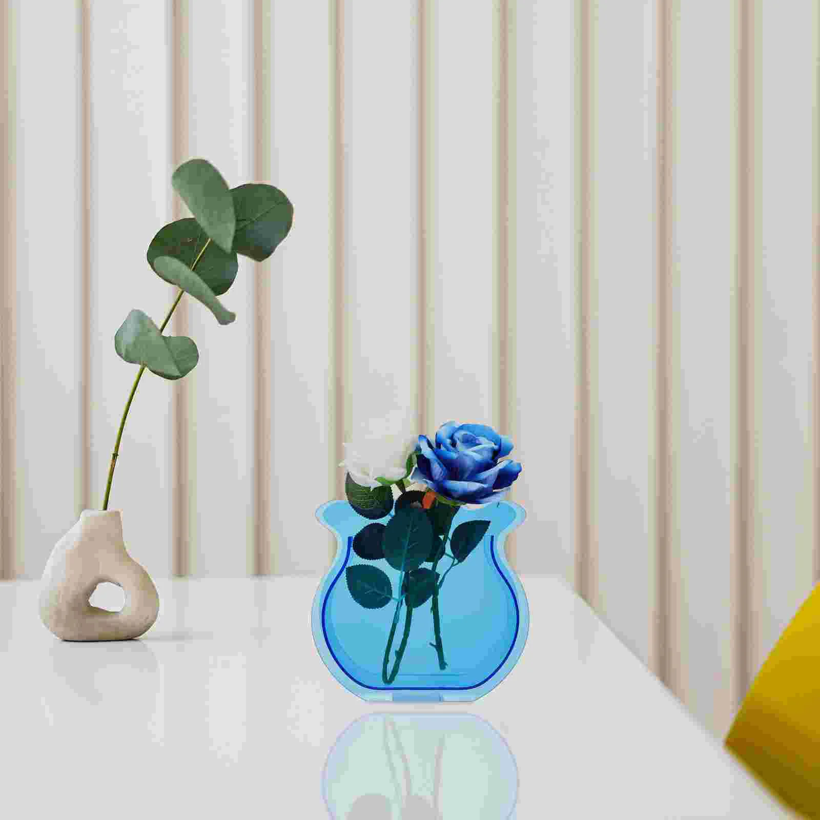 

Acrylic Vase Adornment Decorative Transparent Flower Container Creative Vase