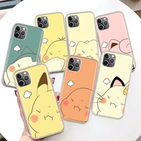 pokemon cute pikachue coque phone case for iphone 11 pro max 12 mini 13 7 8 plus x xr xs se 2020 6 6s 5 5s apple soft cover