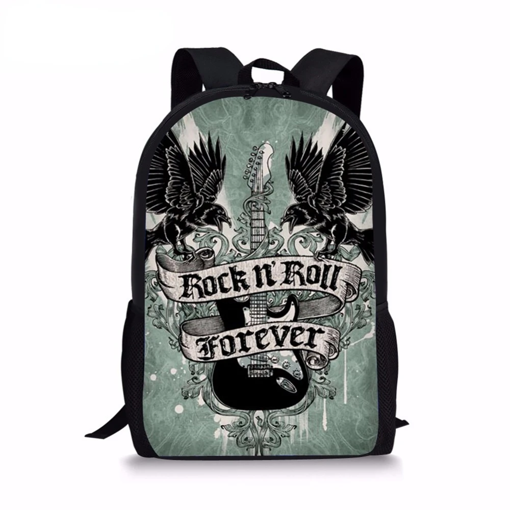 

ADVOCATOR Dropshipping Backpack For Women Men Music Rock Pattern Print School Supplies Boys Girls Laptop Rucksack Mochila