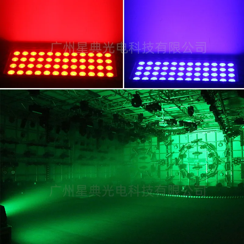 Фото Уличный водонепроницаемый прожектор RGB, 48 светодиодов по 10 Вт, полноцветный, для освещения культурных объектов, туристических зон и ландшафтов №1