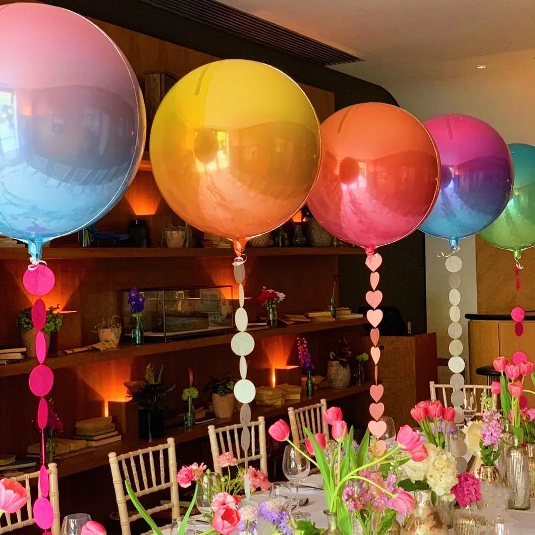 

3Pcs 22inch Rainbow Color 4D Foil Balloons Helium Globos Shiny Metallic Ballon Wedding Birthday Party Decorations Baby Shower