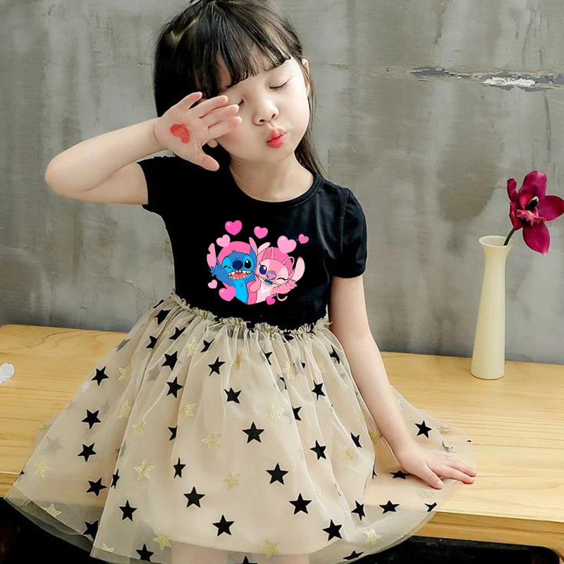 Тюлевое платье с юбкой-пачкой для девочек мультяшным принтом