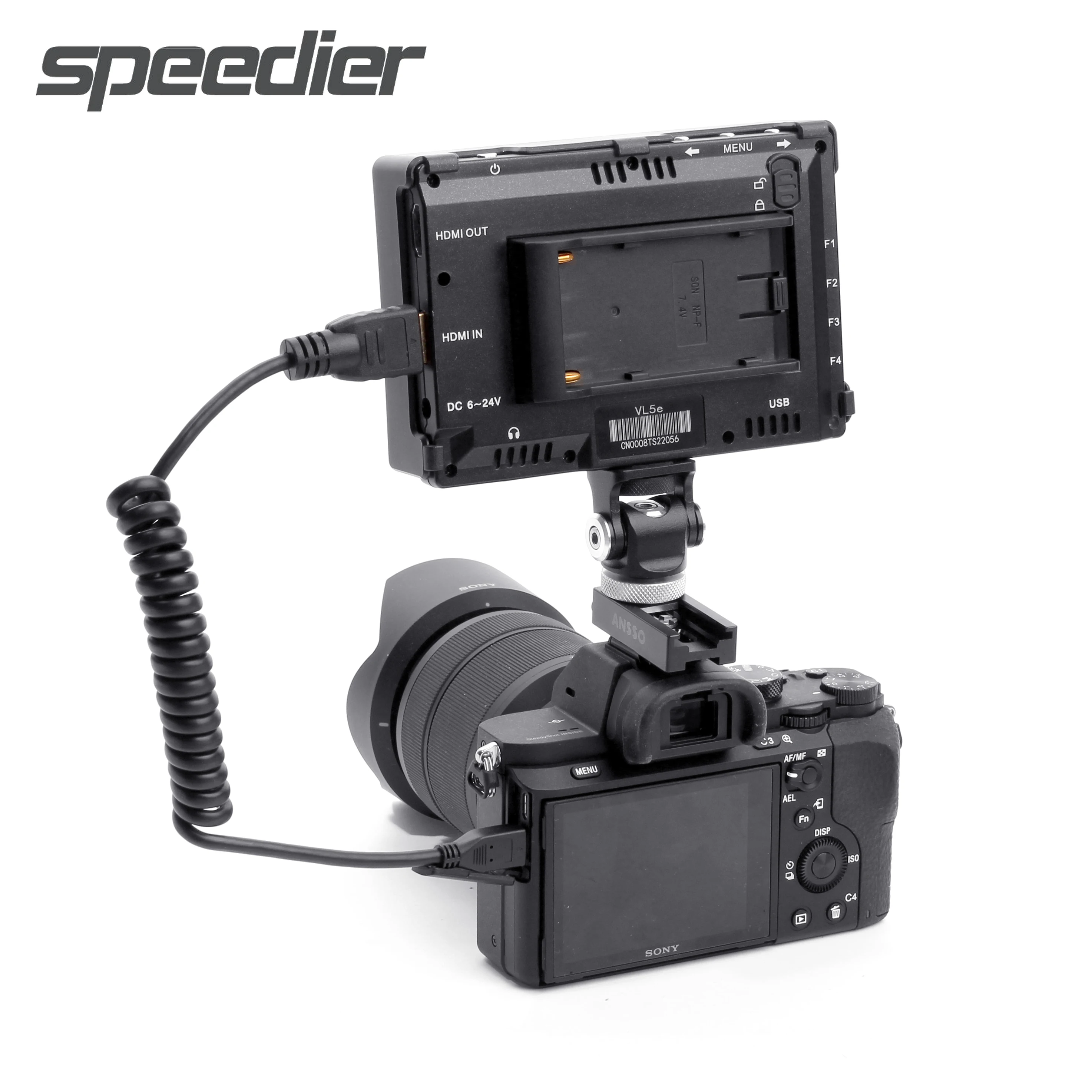 Эластичный спиральный HDMI-Micro MINI HDMI-совместимый пружинный кабель BMCC BMPC FS5 C100 II 4K 30P