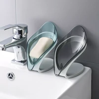 leaf shape soap dish bathroom drain soap holder bathroom shower soap box storage plate tray bathroom supplies bathroom gadgets