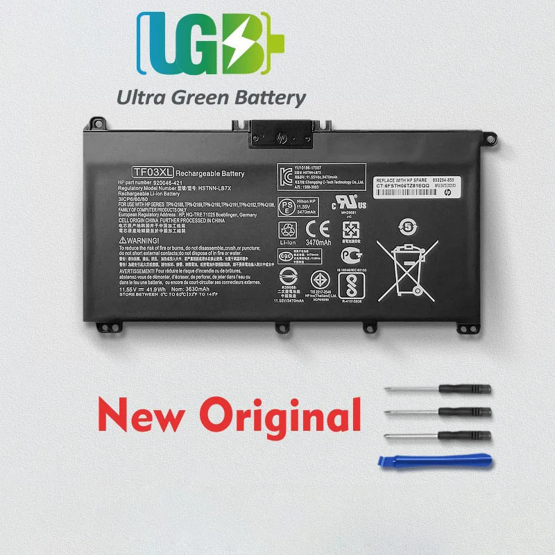 

UGB New Original TF03XL Battery For HP Pavilion 14-bf033TX 14-bf108TX 14-bf008TU 14-bp080nd 14-bf 15-CC TPN-Q188 Q189 Q190 Q191