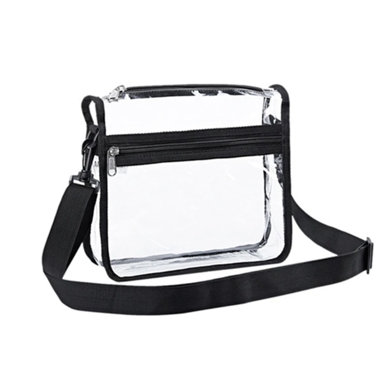

Clear Crossbody Purse Bag Stadium Approved Gym Clear Shoulder Tote Bag with Front Pocket and Adjustable Strap